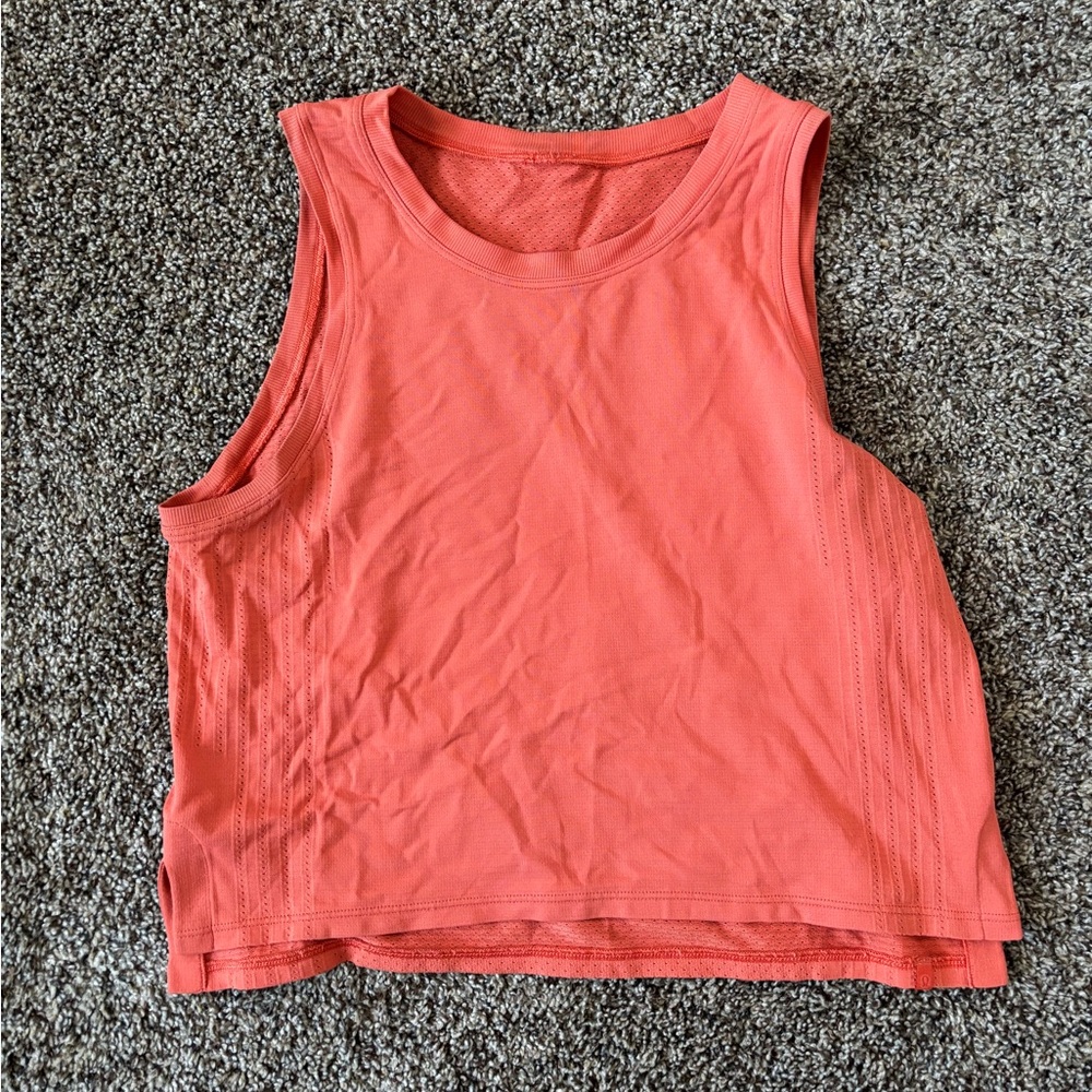 lululemon athletica Orange Sleeveless Workout Tank